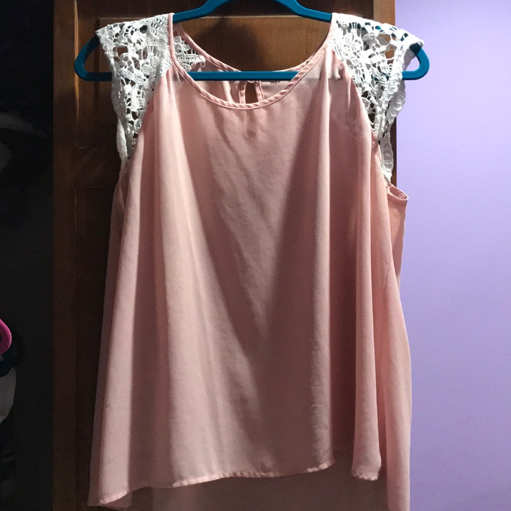Pink see through top